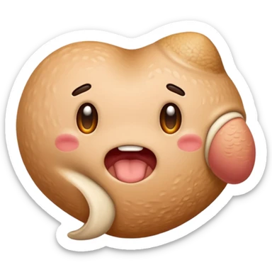 Pooping butt sticker