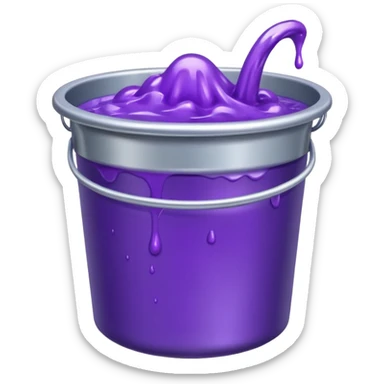 metallic bucket filled with purple slime sticker