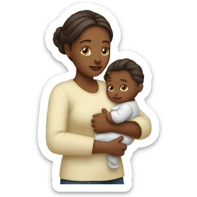 Mom with a baby in her arms sticker