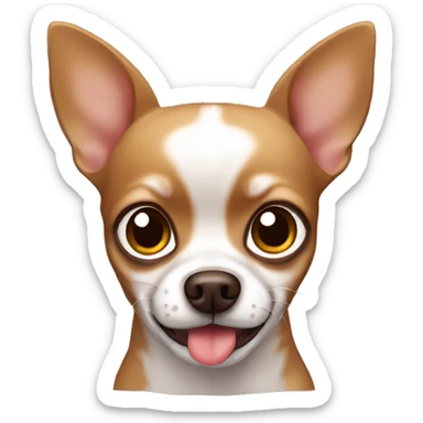 Brown chihuahua with blep  sticker
