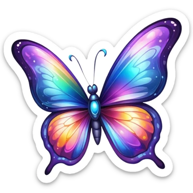 Galaxy Vortex Butterfly sticker
