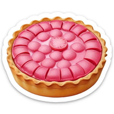 A guava pastry or tart with pink filling sticker