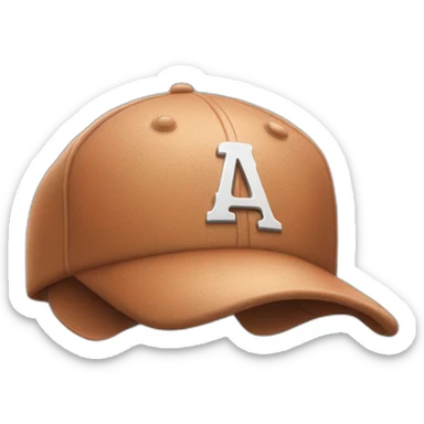 a baseball hat with a picture of a baseball hat on it sticker