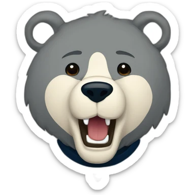 Dublin bears football mascot logo joey the blue bear sticker