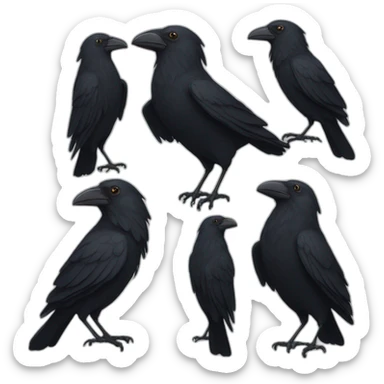 Corbeau noir sticker