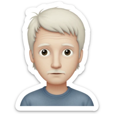 whispy guy styled after a Leunig illustration sticker