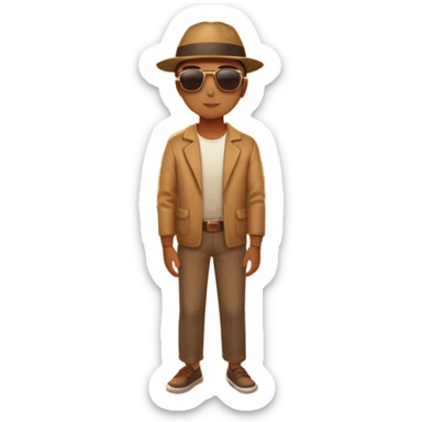 A parked car rests on the side of a long with a person outside , empty road stretching toward a golden sunset. The sky glows with warm colors, and the landscape ahead feels open, peaceful, and full of promise. sticker