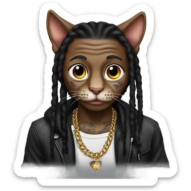 Lil Wayne as cat sticker