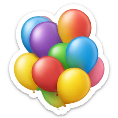 Create a congratulations with ballon’s  sticker