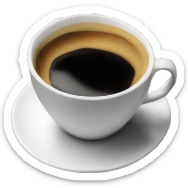 cup of coffee standing on a folded newspaper sticker