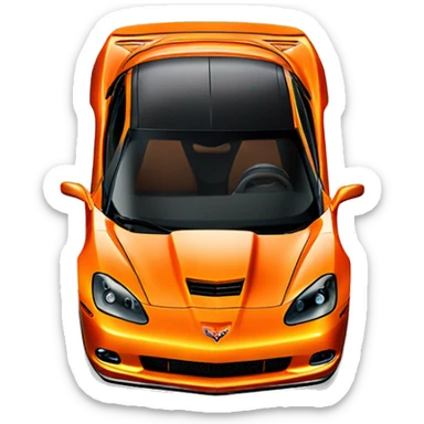 Orange 2007 corvette sticker