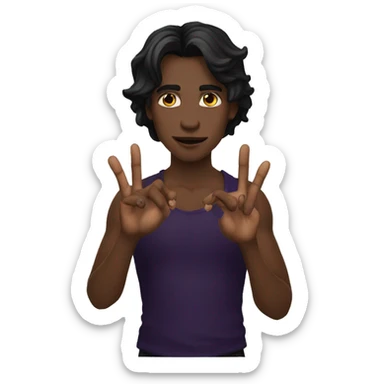 Young vamp life hand sign sticker