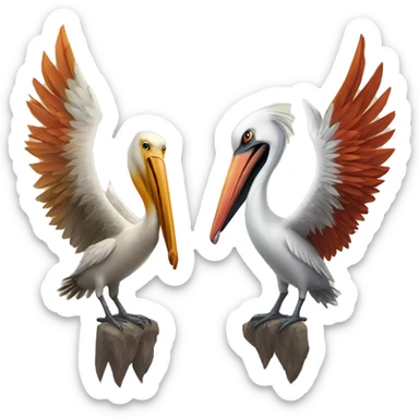 Pelican and Phoenix sticker