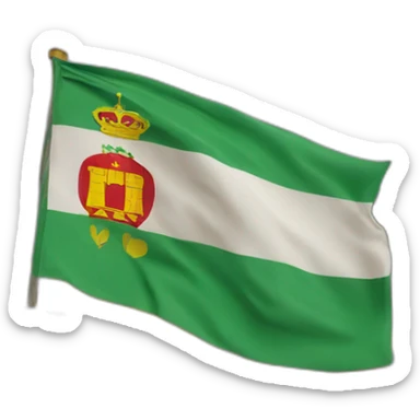 Bandera de Extremadura con una roca sticker