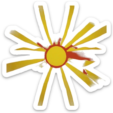Macedonian flag virginia sun sticker