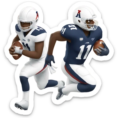 White Arizona football player wearing number 11 sticker