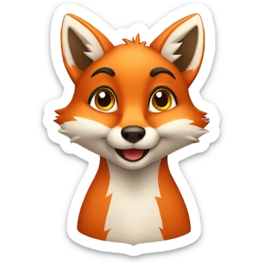 flirtatious fox sticker