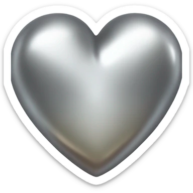 Chrome heart emoji  sticker