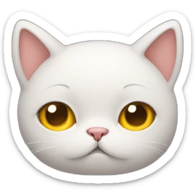 A cat that is sad sticker