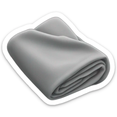 A gray folded blanket sticker