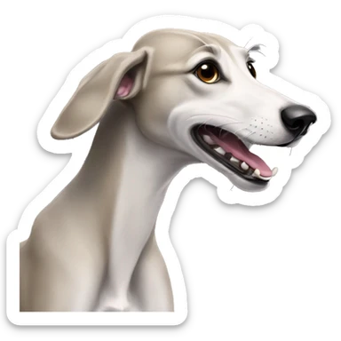 Greyhound arched howling  sticker