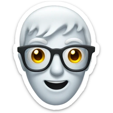 the ghost with the glasses sticker
