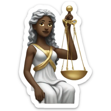 justice goddess statue sticker