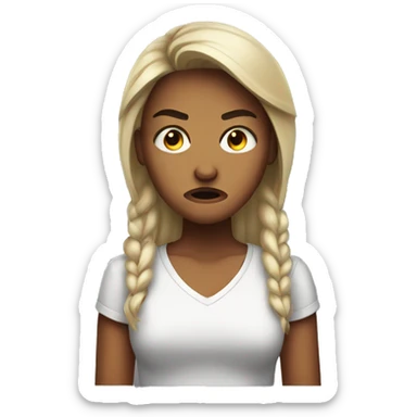 angry female teenager sticker