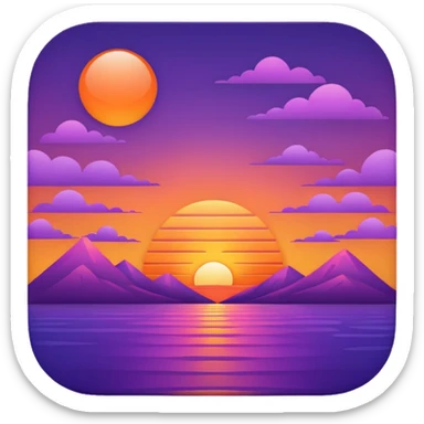 Sunset sticker