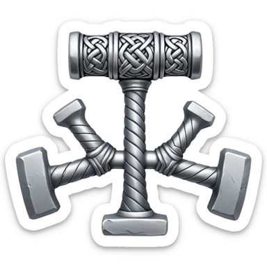 Thor hammer with nordic knots from Skane Sweden sticker