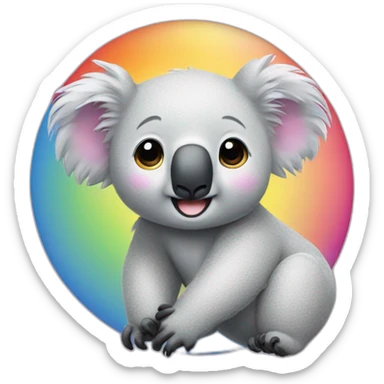 Koala rainbow sticker