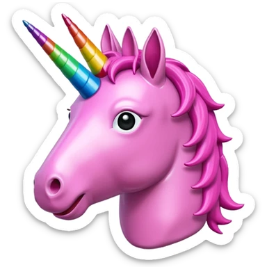   jeff koons style art pink meat  unicorn pinata  sticker