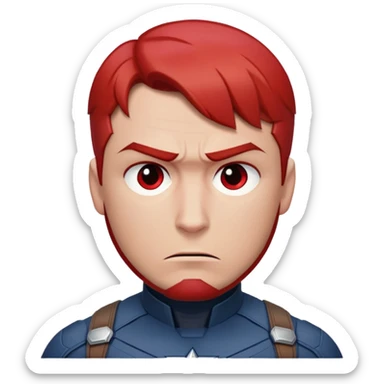 vision marvel red face  half body from captain america: civil war sticker