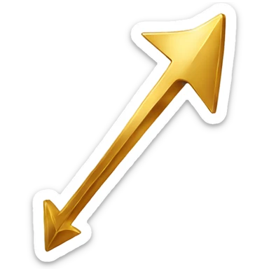 gold arrow pointing left sticker