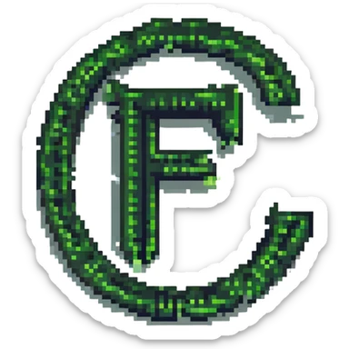  combine the π (pi) math symbol, binary code, and digital mist emerging from it. sticker