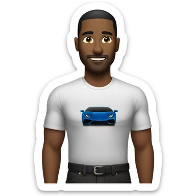 Man with lambo sticker