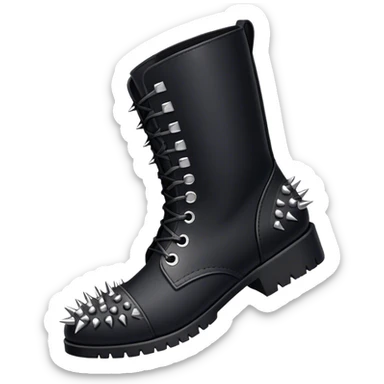 black boots with spikes sticker