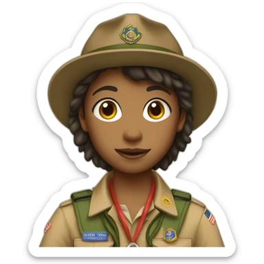 boy scout girl sticker