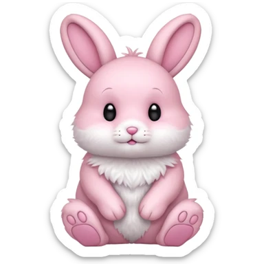 pink rabbit sticker