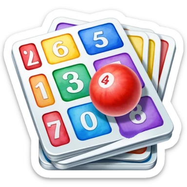 watercolor Lotto cards book sticker