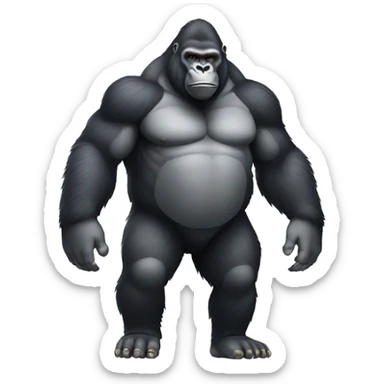 Silverback Gorilla Full Body sticker