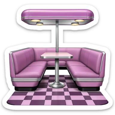 Mauve retro diner sticker