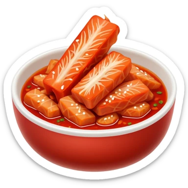 baechu kimchi in a bowl sticker