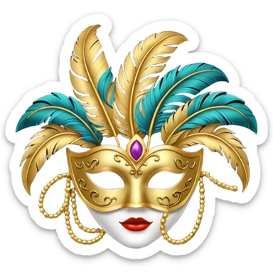 masquerade mask sticker