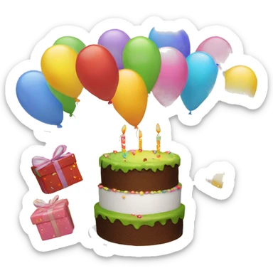 Happy birthday text sticker
