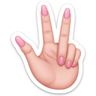 baby pink middle finger sticker