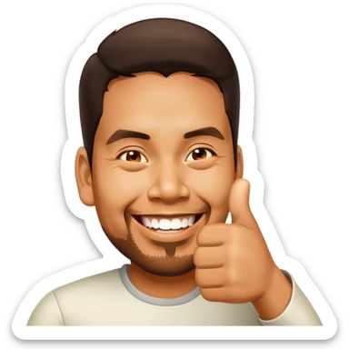 Filipino man giving thumbs up sticker