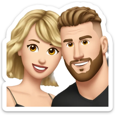 Travis Kelce and Taylor Swifr sticker