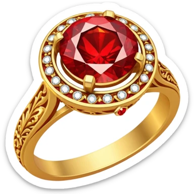 red ring marry red diamond sticker