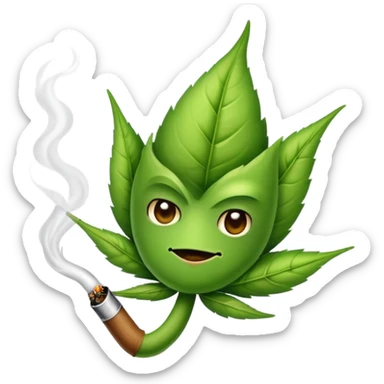I want weed bud little homies with an attitude smoking and lighting up blunts sticker